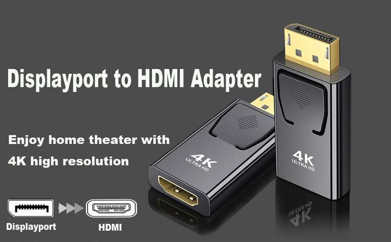 HDMI Adapter High Speed for Monitor PC 4K-Display Port Male to HDMI Female (Local Stock) (Brand New)
