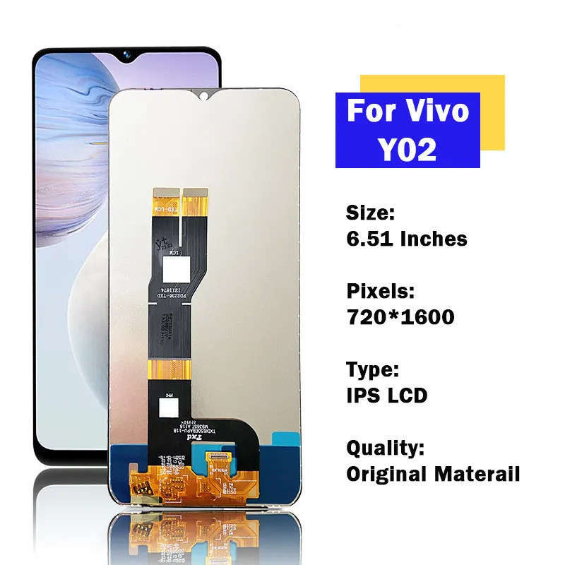 Vivo Y02 Screen Replacement Screen - LCD Screen Touch Digitizer Assembly (Local Stock)
