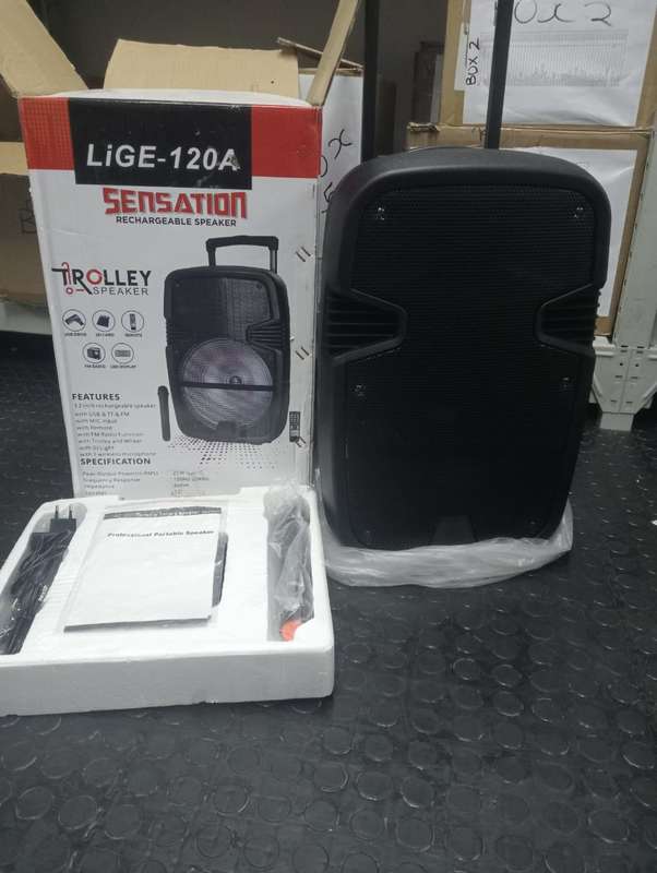 OPEN BOX-12" Trolly Speaker Wireless +Mic+Remote