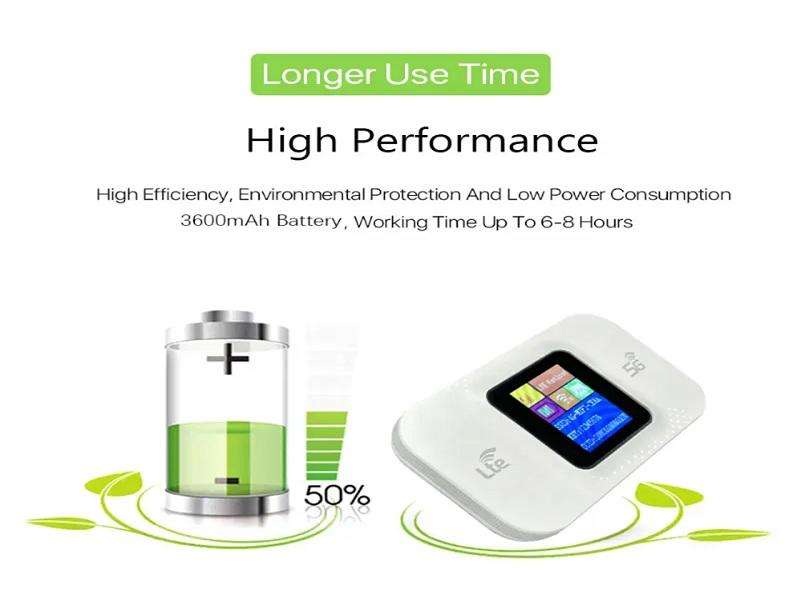 4G/5G Mobile Wifi Lcd Pocket Router LTE 150MBPS WIFI 300 MBPS-BATT-3000 MAH