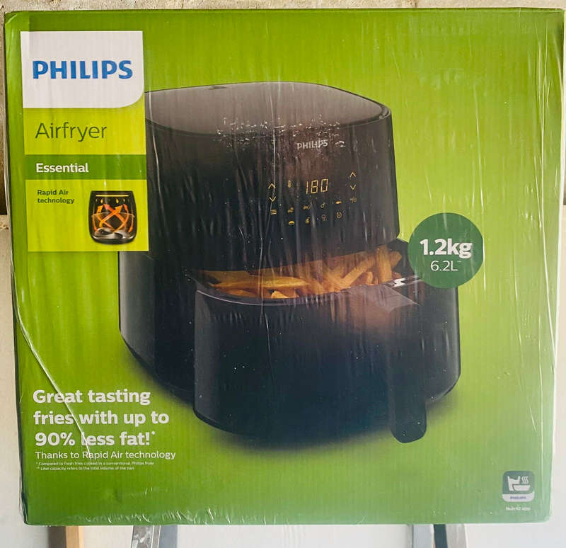 USED PHILIPS XL ESSENTIAL AIRFRYER BLACK 6.2L