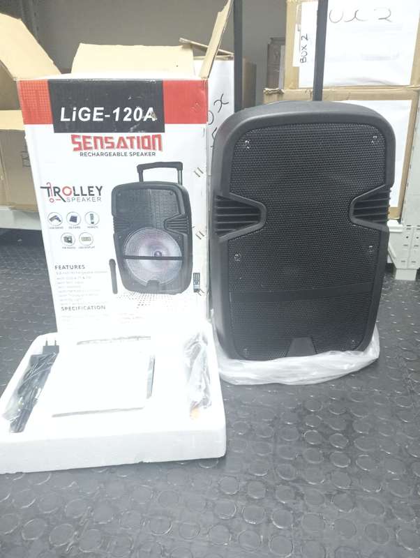 OPEN BOX-12" Trolly Speaker Wireless +Mic+Remote