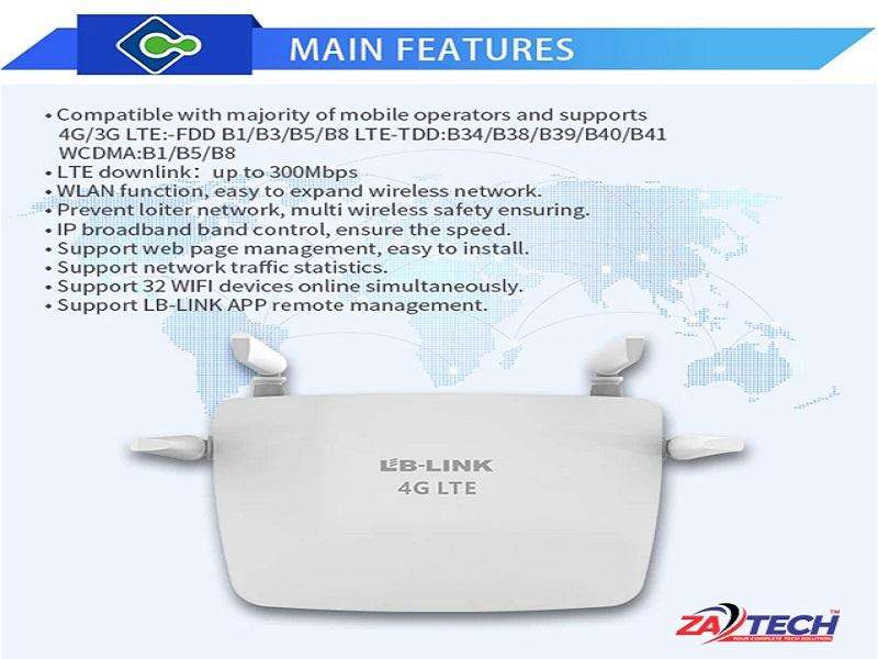 LB-LINK 300M High Gain 4G Lte Router