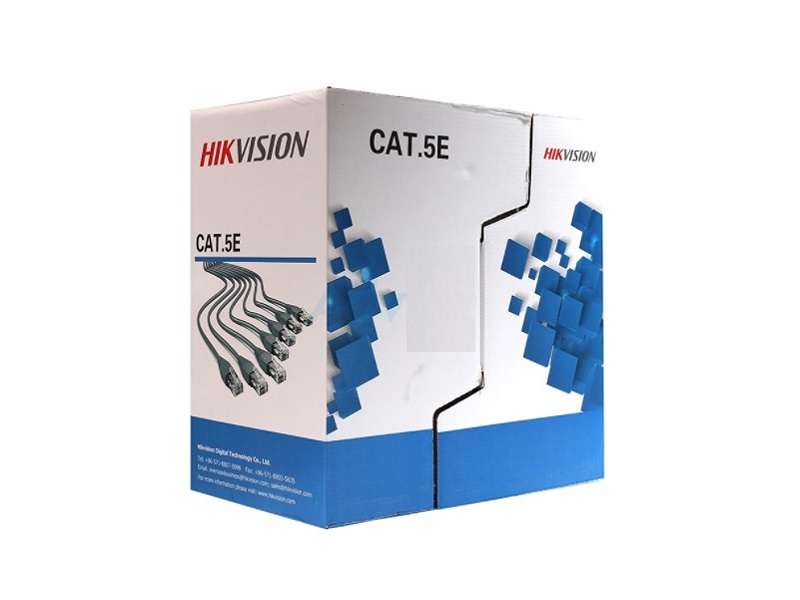Hikvision 305 m CAT5E UTP Network Cable (Solid Copper, 0.45 mm, CMX)