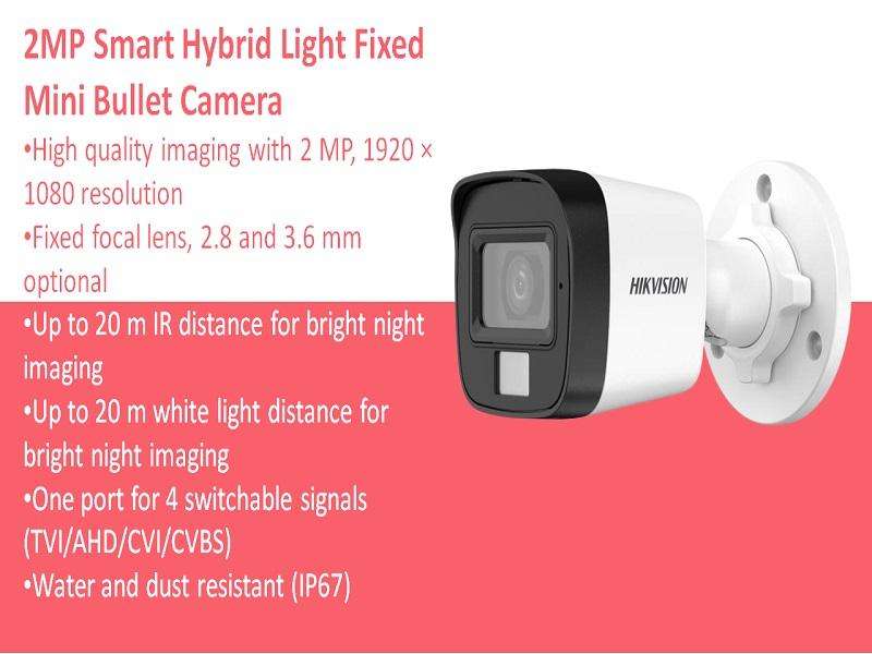 Hikvision 2Mp Exir Bullet Camera 2.8Mm SMART HYBRID LIGHT