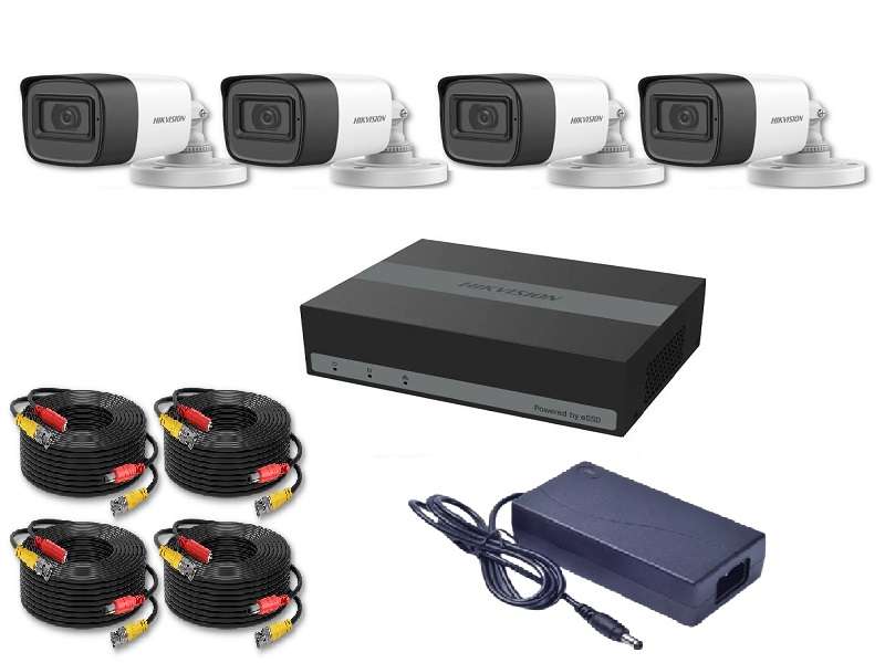 HIKVISION 4Ch 2Mp eDVR 330Gb Bullet Kit