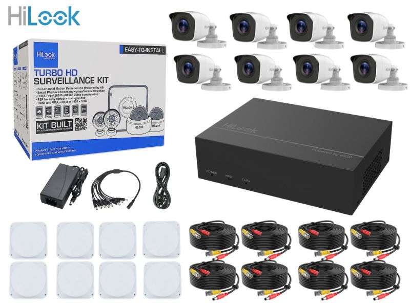 HILOOK 8Ch 2Mp eDVR 512Gb Bullet Kit