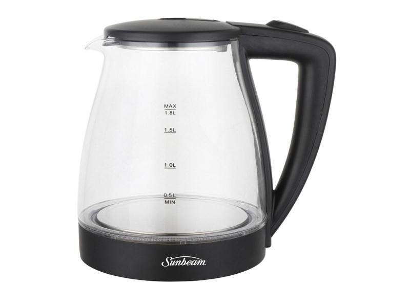 SUNBEAM 1.8L Diamond Design Glass Kettle