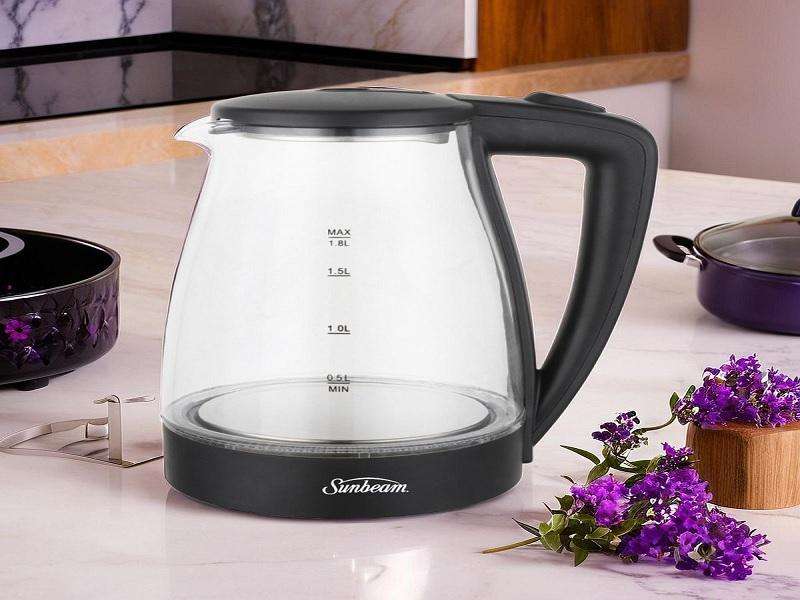 SUNBEAM 1.8L Diamond Design Glass Kettle