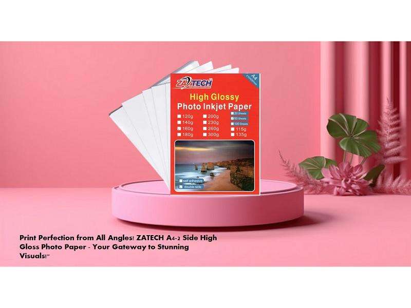 ZATECH A4-2 Side High Gloss  Photo Paper 160G X50PACK