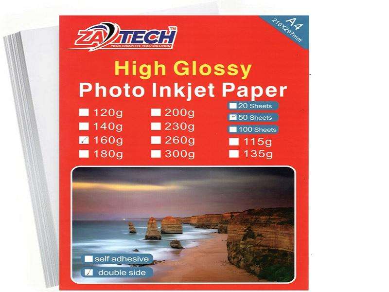 ZATECH A4-2 Side High Gloss  Photo Paper 160G X50PACK