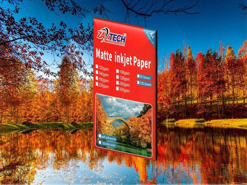 ZATECH 2 Side Matte Inkjet  Photo Paper 300G X50PACK