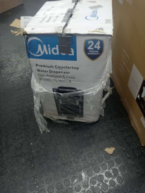 OPENBOX MIDEA Top Loading Water Dispenser Black DRIPPING TRAY BASED MISSING