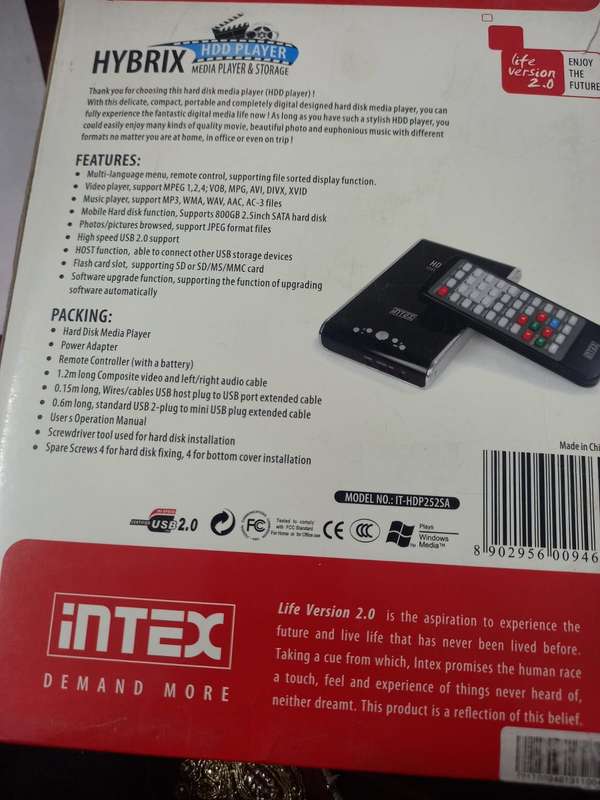 USED HYBRID (MEDIA PLAYER AND STORAGE) HDD PLAYER