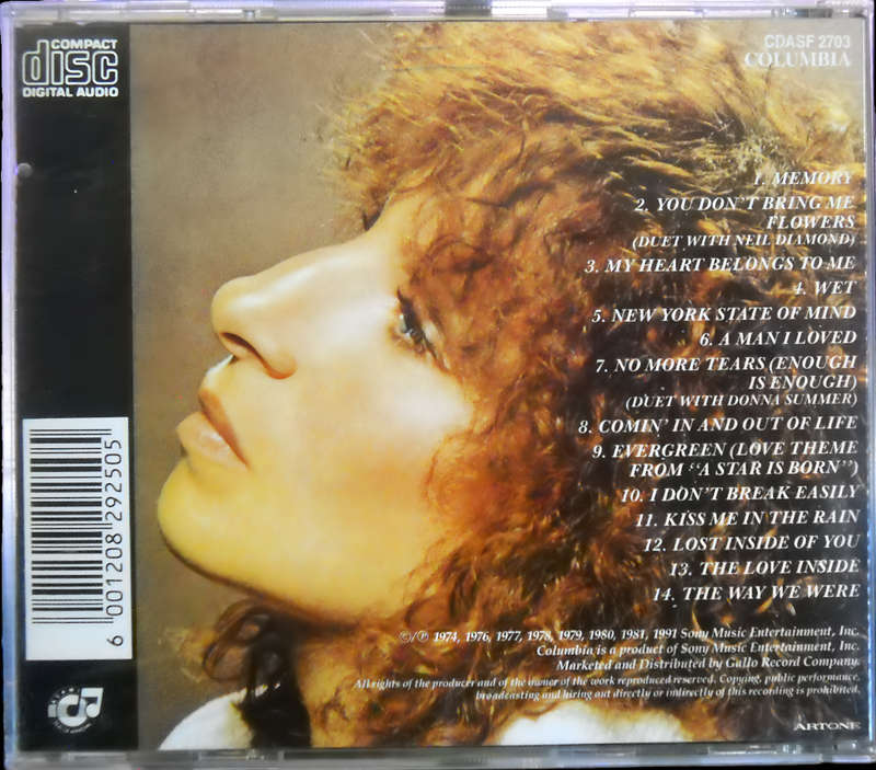BARBRA STREISAND Memories CD