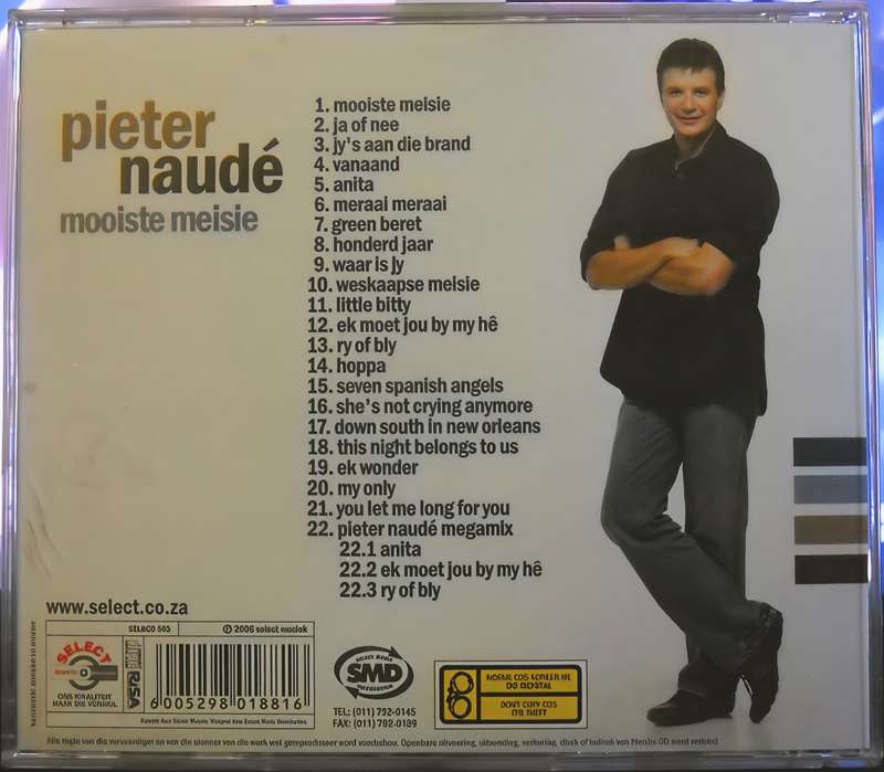 PIETER NAUDE mooiste meisie CD