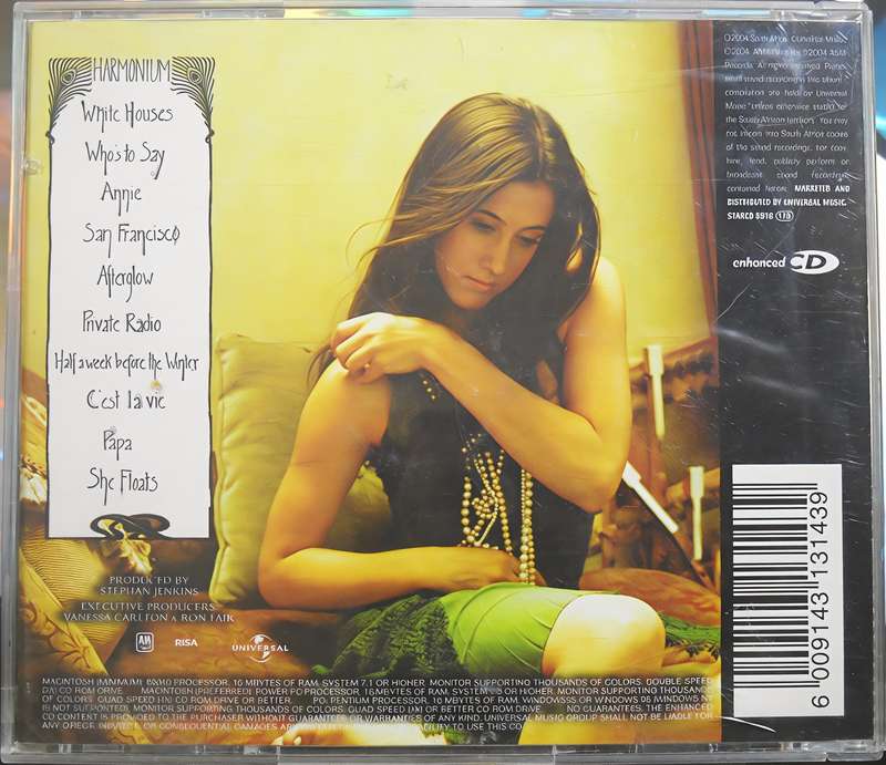 VANESSA CARLTON harmonium CD