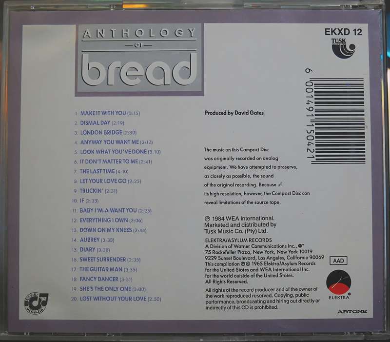 BREAD anthology of bread CD