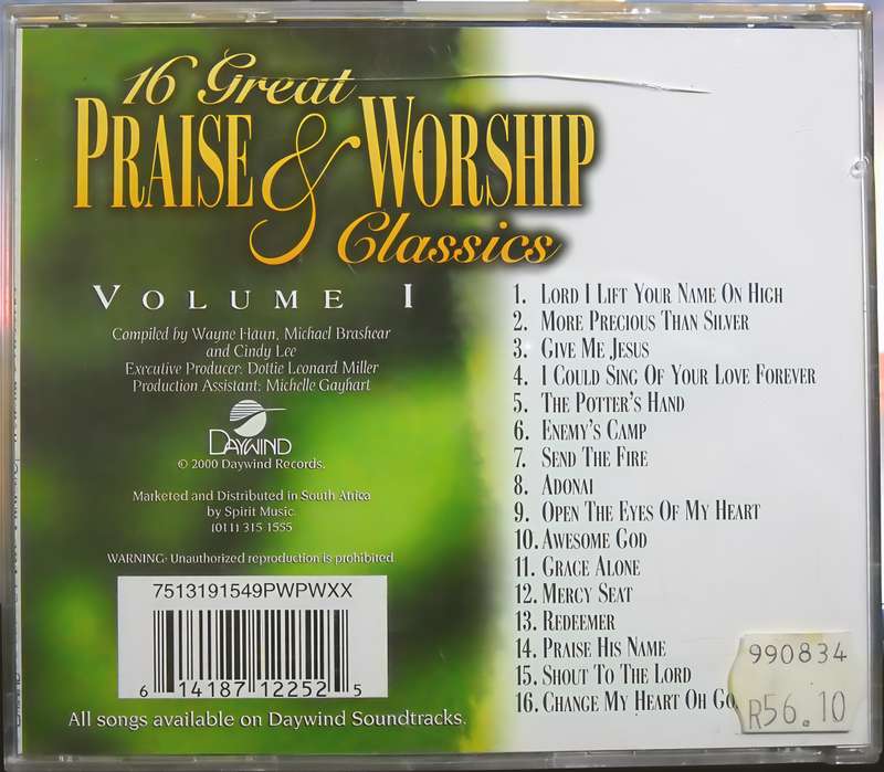 16 Great Praise & Worship Classics CD