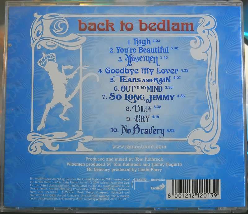 JAMES BLUNT back to bedlam CD