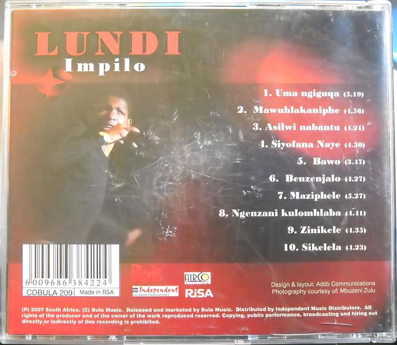LUNDI Impilo CD