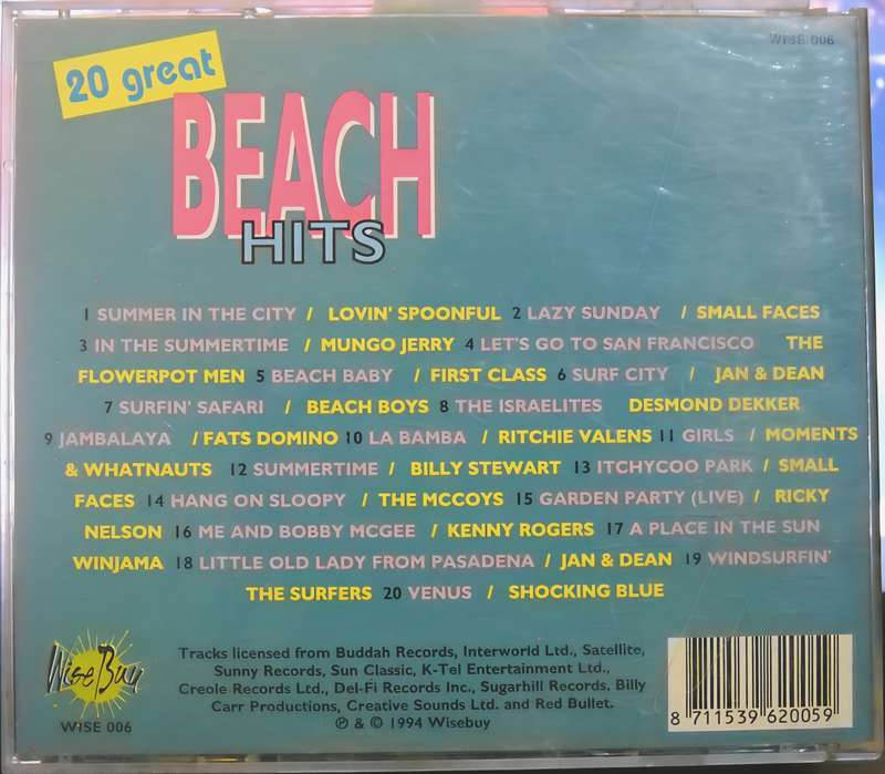 20 GREAT BEACH HITS CD