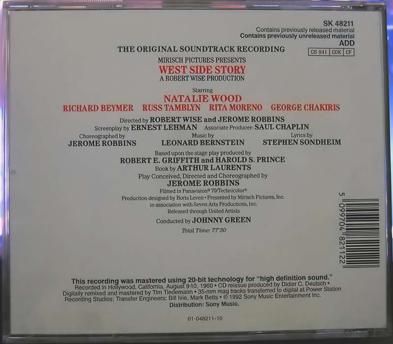 WEST SIDE STORY soundtrack CD