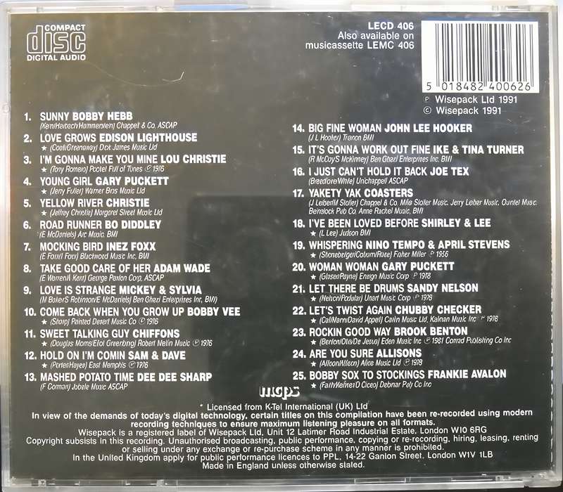 GOLDEN SIXTIES rock era CD