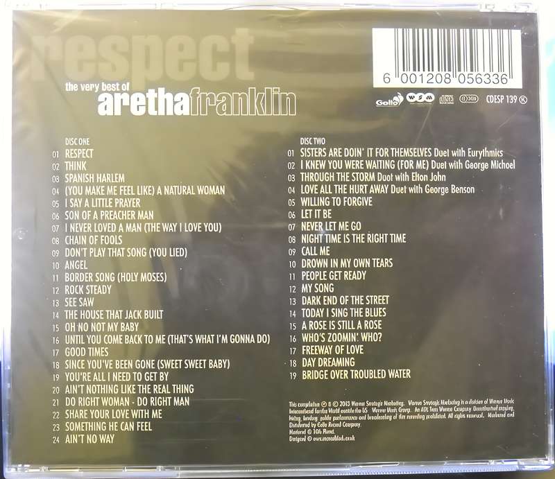 ARETHA FRANKLIN respect CD