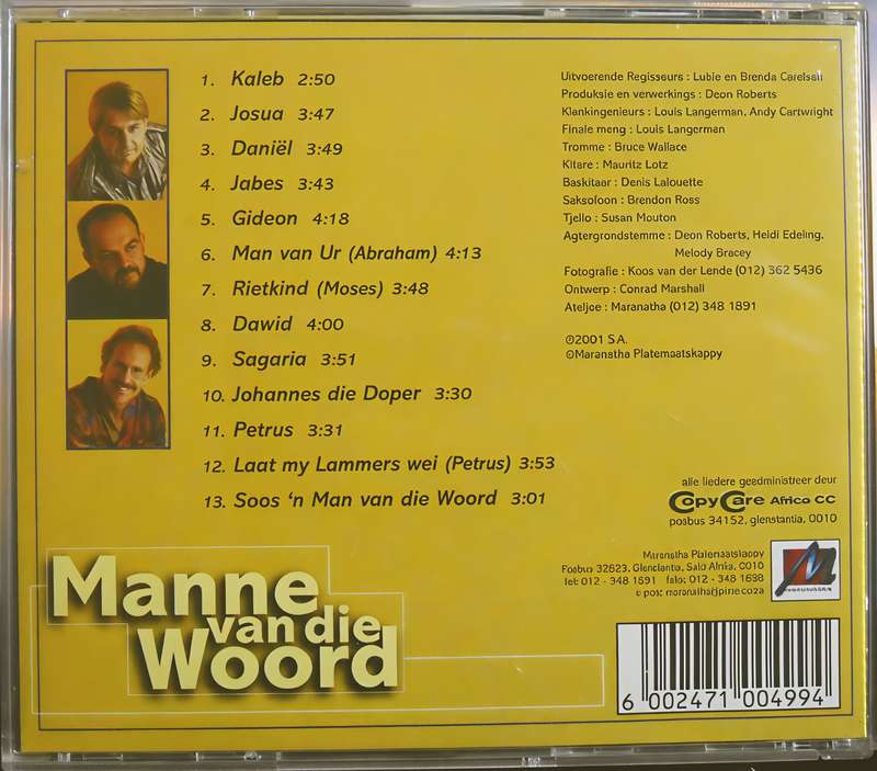 MANNE van die WOORD CD