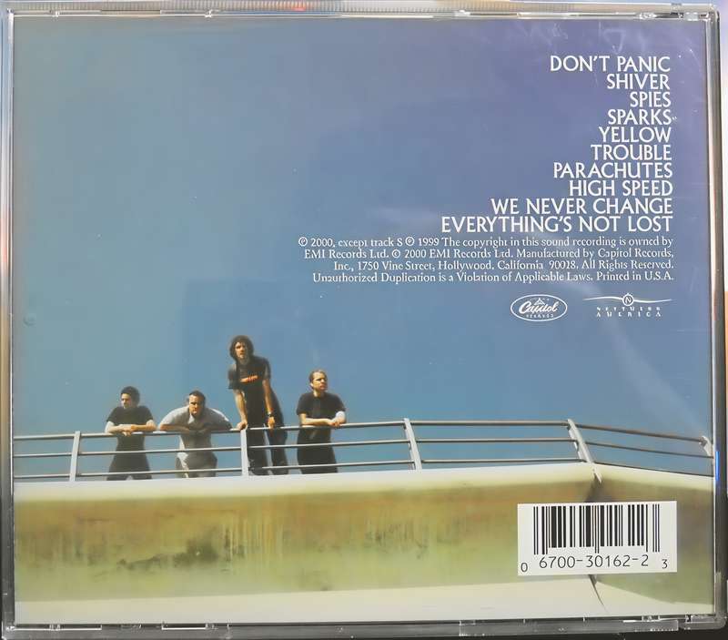 COLDPLAY parachutes CD