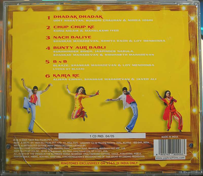 BUNTY AUR BABLI CD