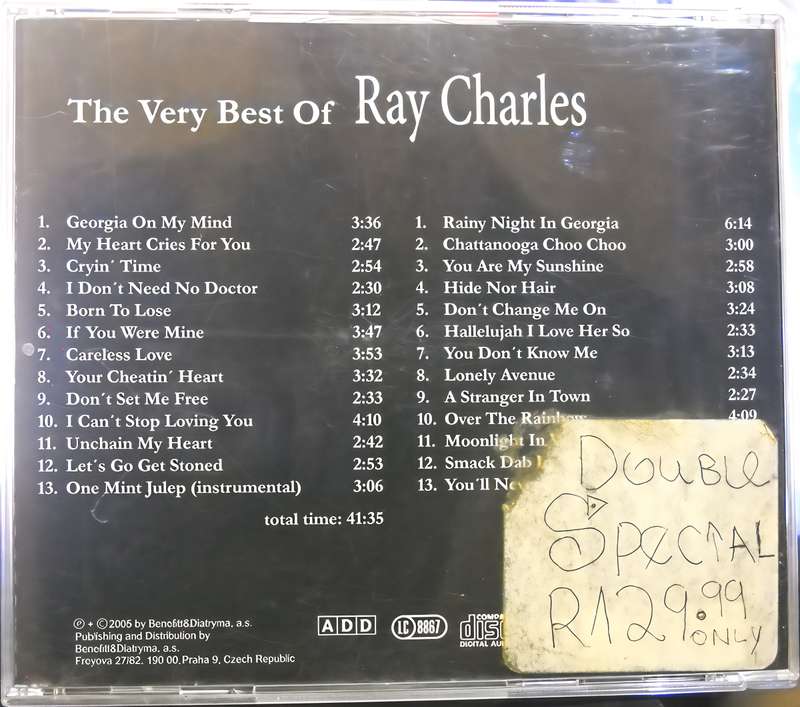 the very best of RAY CHARLES CD