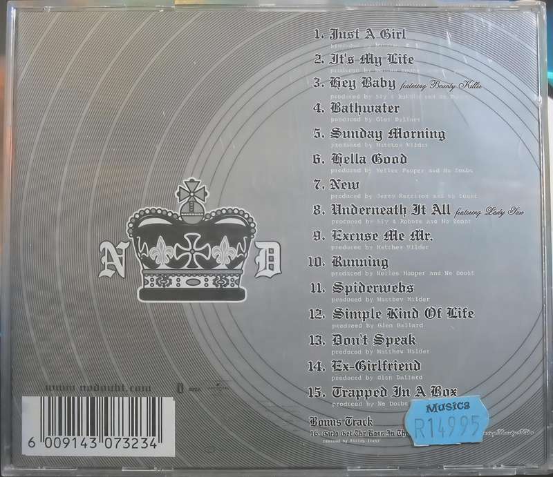 NO DOUBT the singles 1992-2003 CD