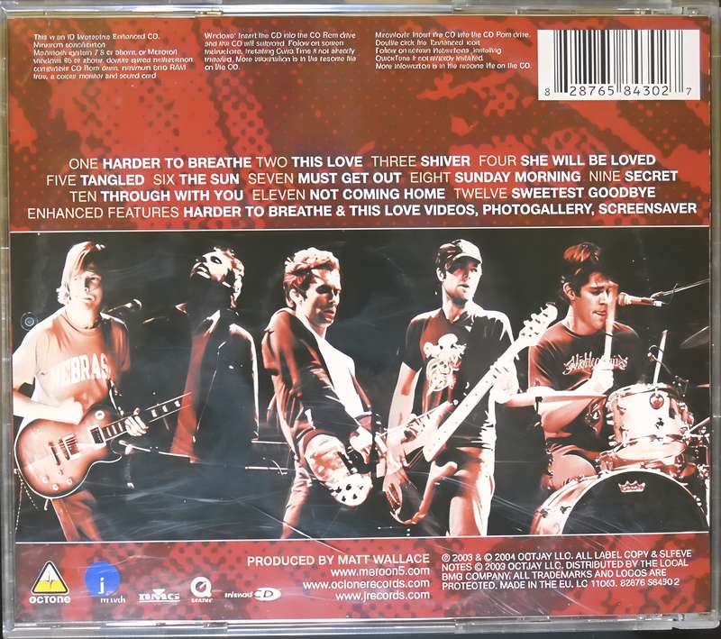 MAROON5 songs about jane CD