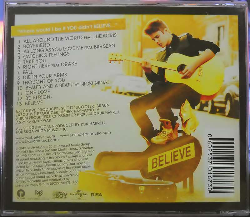 JUSTIN BIEBER believe CD