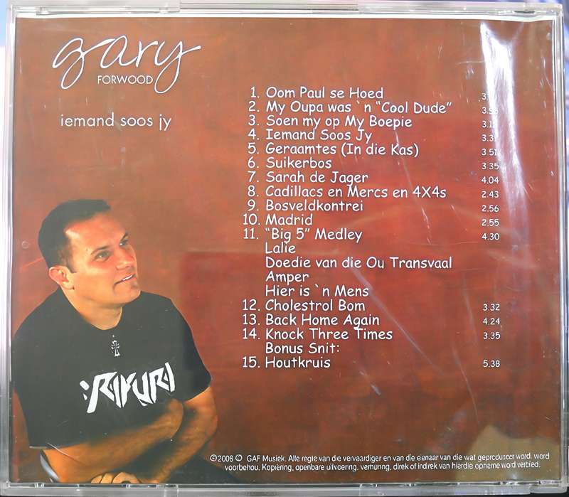 GARY FORWOOD ieman soos jy CD