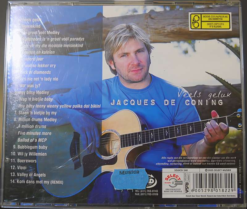 JACQUES DE CONING veels geluk CD