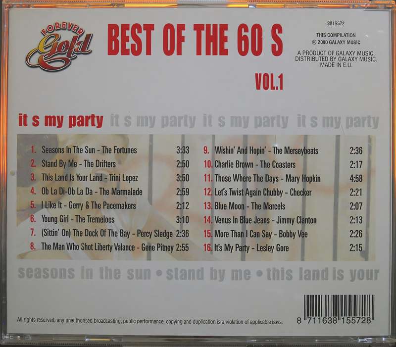 BEST OF THE 60 S Vol. 1 CD