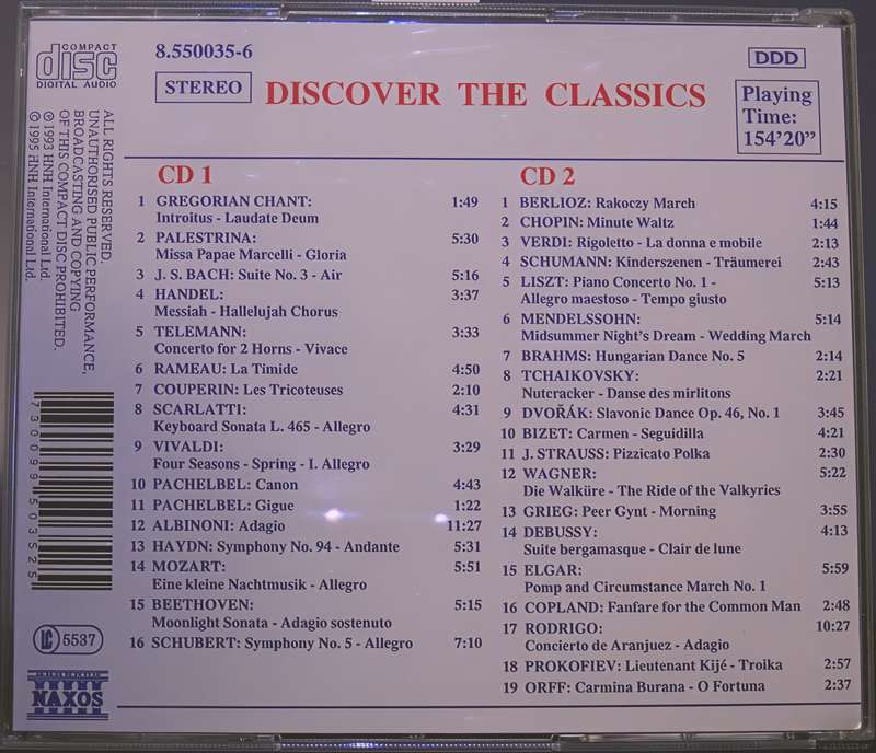 DISCOVER THE CLASSICS CD