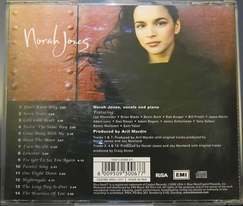 NORAH JONES come away with me CD