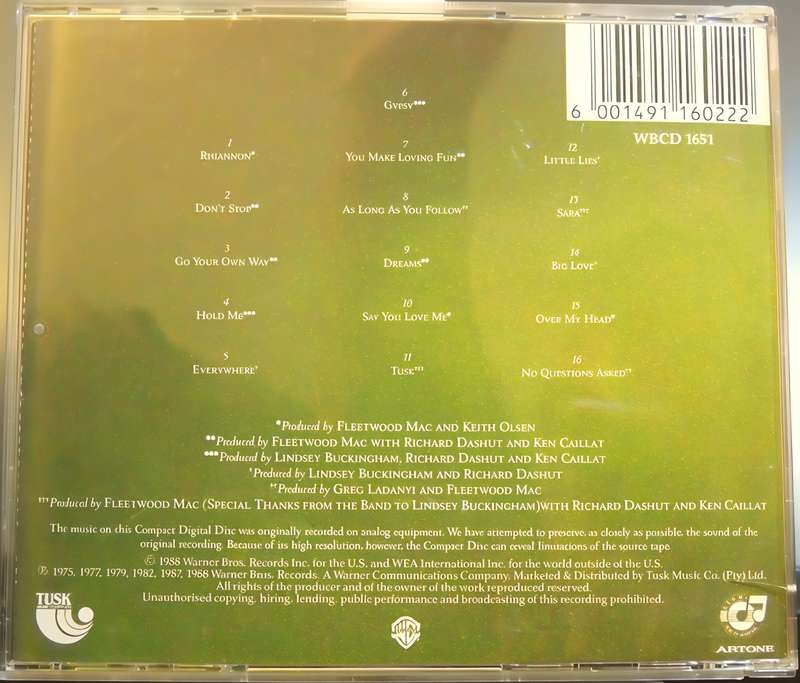 FLEETWOOD MAC greatest hits CD