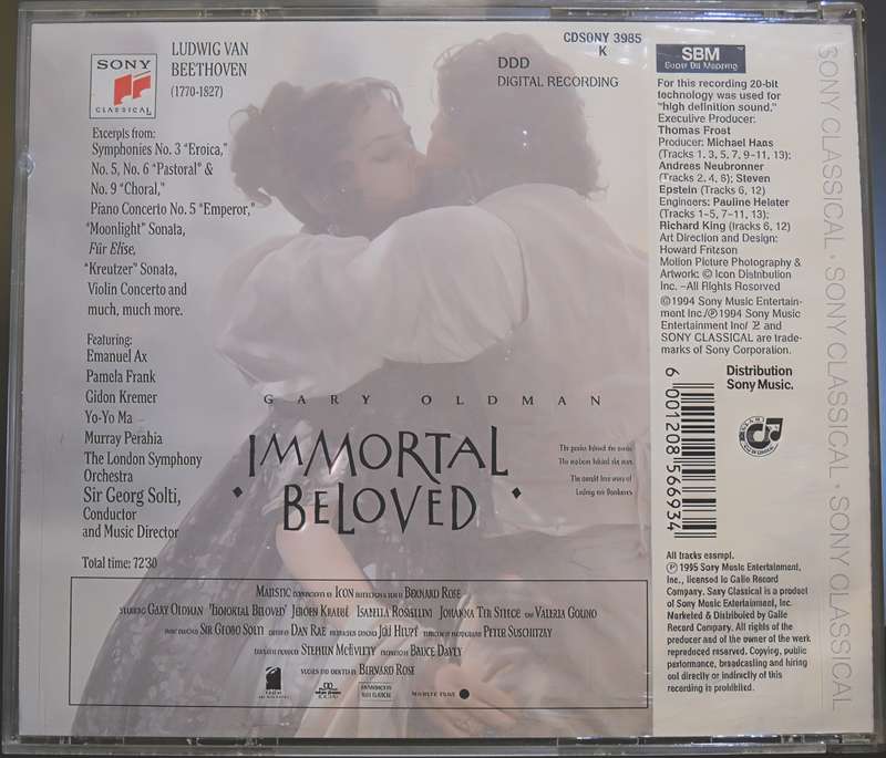 IMMORTAL BELOVED soundtrack CD
