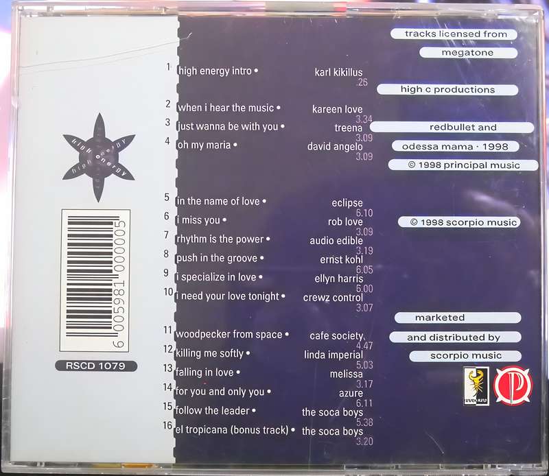 HIGH ENERGY 15 double dance 2000 CD