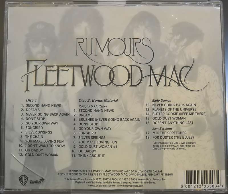 FLEETWOOD MAC rumours CD