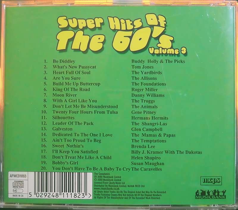 SUPER HITS of the 60's Volume 3 CD