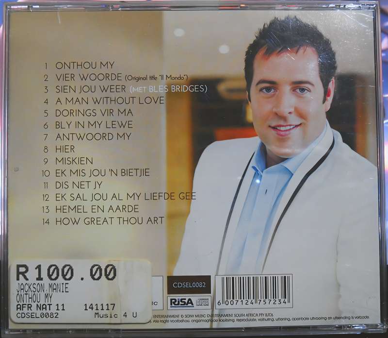 MANIE JACKSON onthou my CD