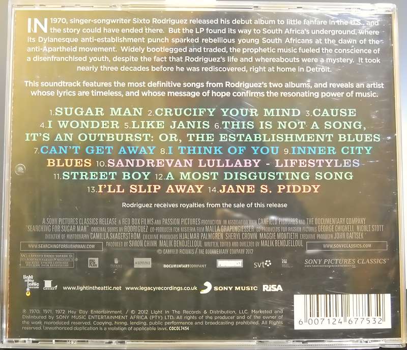 SEARCHING FOR SUGAR MAN CD