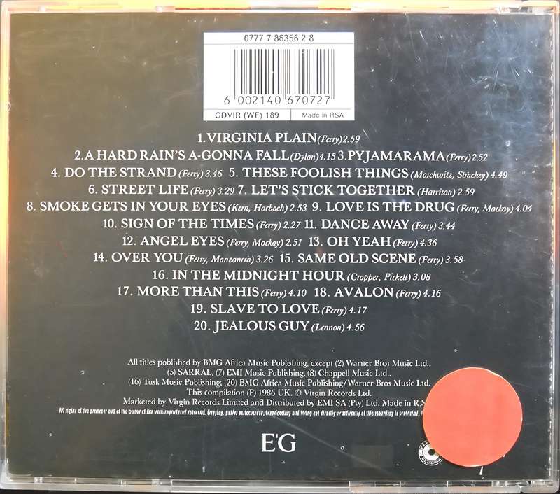 BRYAN FERRY roxy music - street life