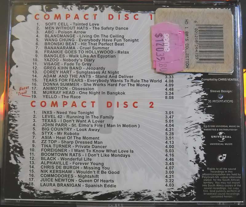 THE NUMBER ONE 80's COLLECTION